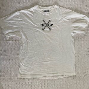 Vintage Custom Golf Tshirt Mens Large White Preowned State of the Art